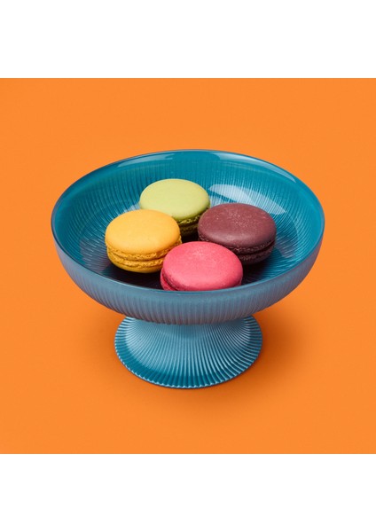 Kitchen Resital Tas Ayaklı Kase - Mavi - 15,5 cm fiyatları