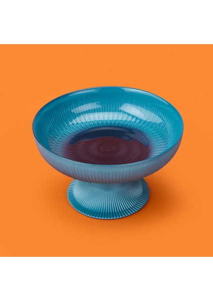 Kitchen Resital Tas Ayaklı Kase - Mavi - 15,5 cm fırsatları