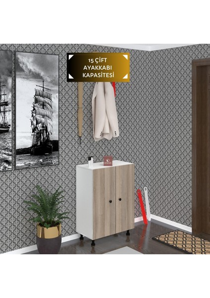 Kenzlife Ayakkabılık Cimcime5 Crdbyz 83*060*32 Kapaklı 5 Raflı 15 Çift Ayakkabı Kapasitesi