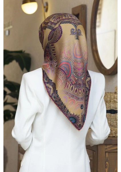 Twill Ipek Eşarp Bej