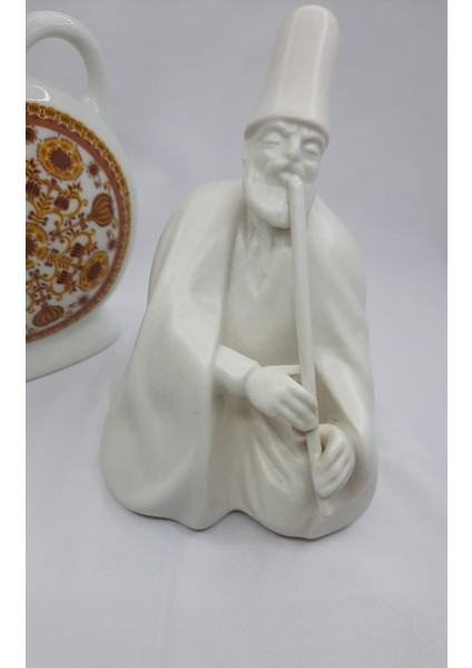 Ney Üfleyen Semazen Seramik Biblo
