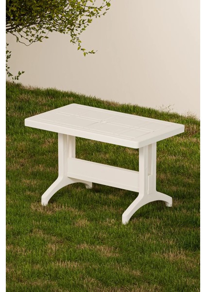 Zeugma 70X120 Sabit Masa Bahçe Balkon Teras Masa Plastik Ayaklı Masa