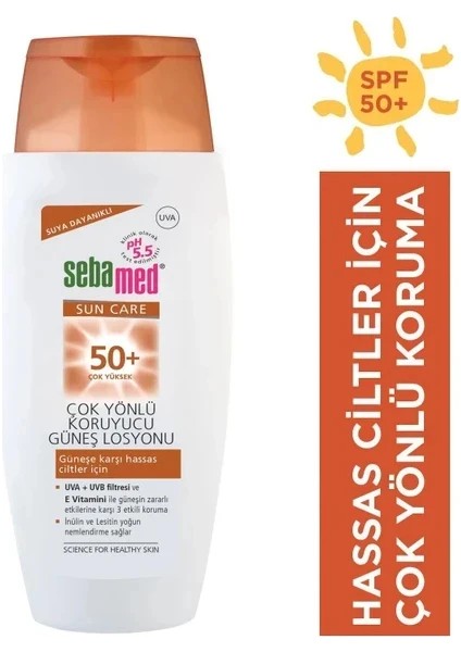 Sabemed Sun Care Spf 50 Uva / Uvb Filtresi ve E Vitamini Üçlü Yüksek Koruma Çok Yönlü Güneş Spreyi 150 ml