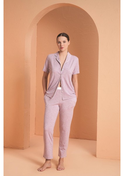 Kadın Lila Pijama Takım 27057