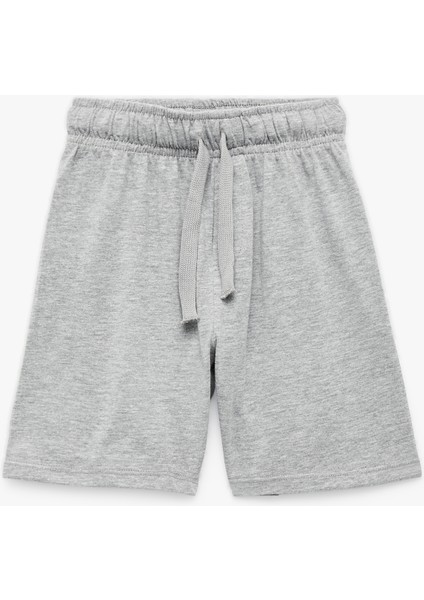 Pamuklu Beli Bağlamalı 2'li Basic Şort Seti fiyatları