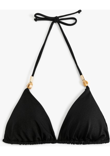 Aksesuarlı Üçgen Bikini Üstü