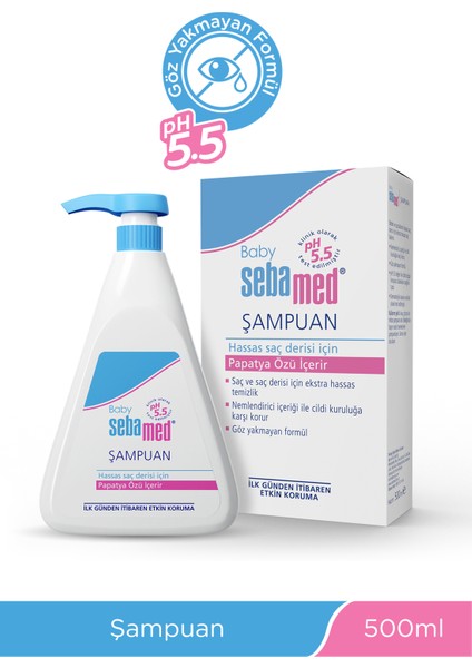 Baby pH 5.5 Goz Yakmayan Formul Nemlendırıcı Etkılı Papatya Ozutlu Bebek Şampuanı 500 ml