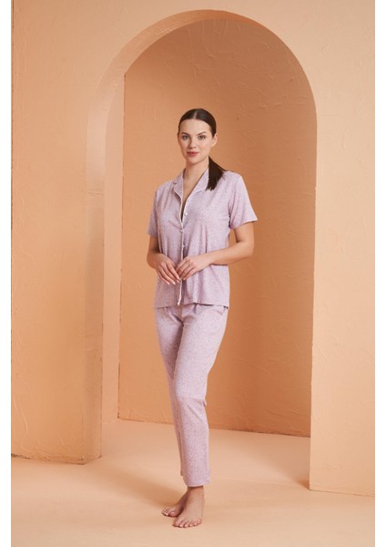 Kadın Lila Pijama Takım 27057