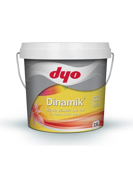 7,5lt Dinamik Ipekmat Silikonlu Silinebilir Iç Cephe Duvar Boyası (6591) Çisenti