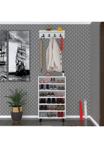 Kenzlife Ayakkabılık Cimcime6 Cvzbyz 98*060*32 Kapaklı 6 Raflı 18 Çift Ayakkabı Kapasitesi fiyatları