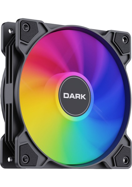 Sessiz 12cm ARGB 1200RPM 36CFM 22dBA 4pin + 3Pin LED Kasa Fanı (DKCF127ARGB)
