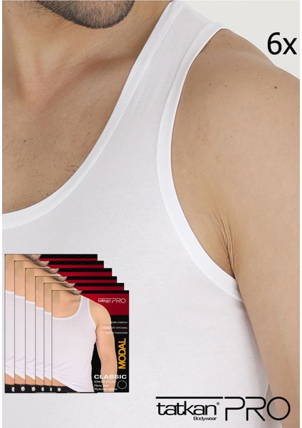 Tatkan - 6'lı - Askılı Penye Modal Classıc Atlet fiyatları