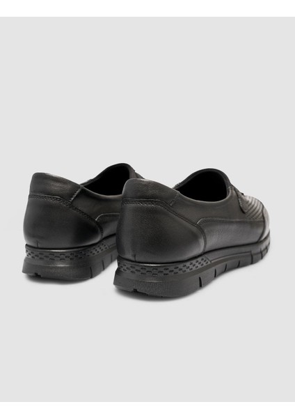 %100 Hakiki Deri Siyah Günlük Kadın Comfort modelleri