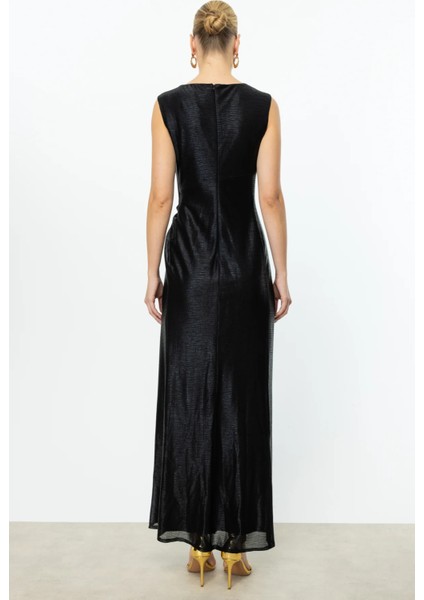 Parlak Kumaş Maxi Boy Abiye Elbise indirimleri