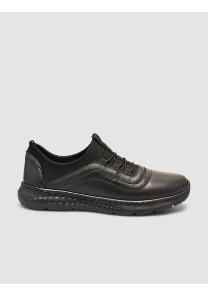 %100 Hakiki Deri Siyah Günlük Kadın Comfort