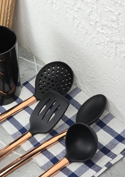 Silikon Servis Seti - Metal Saplı Stantlı Servis Takımı - 5 Parça fiyatları