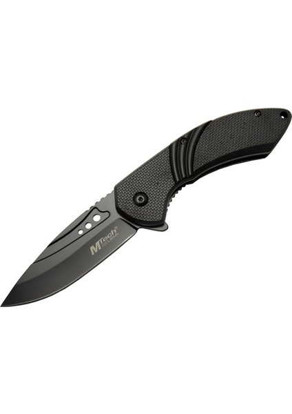 Mtech 4212 Siyah Kamp Çakı 20CM- Yarı Otomatik, Kemerlikli, Oluklu