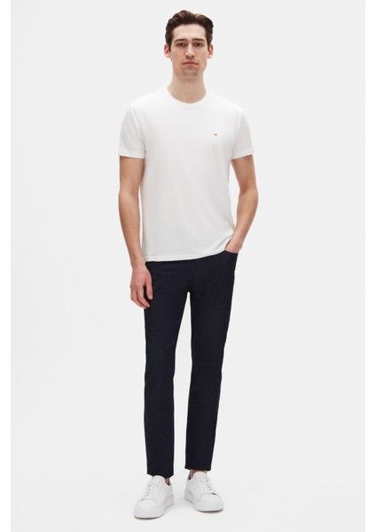 Ds Damat Regular Fit Ekru Düz Nakışlı %100 Pamuk T-Shirt fırsatları