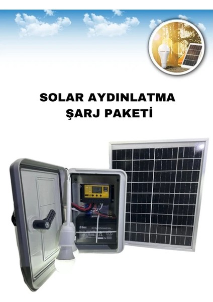 Karavan ve Kamp Için Taşınabilir Güneş Enerjili Aydınlatma ve Şarj Seti Sistemi