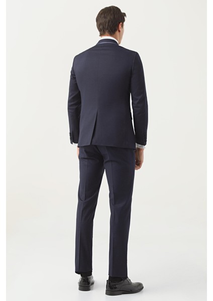 Ds Damat Slim Fit Lacivert Armürlü Damatlık & Smokin Takim Elbise indirimleri