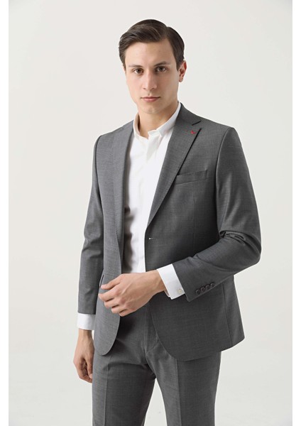 Ds Damat Comfort Fit Gri Düz Travel Takim Elbise modelleri