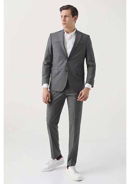 Ds Damat Comfort Fit Gri Düz Travel Takim Elbise fırsatları