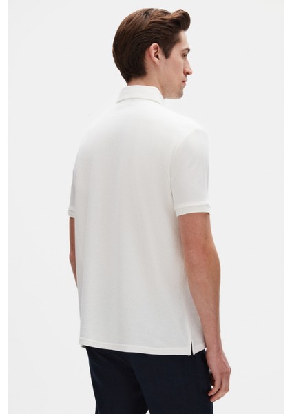 Ds Damat Regular Fit Ekru Pike Dokulu T-Shirt modelleri