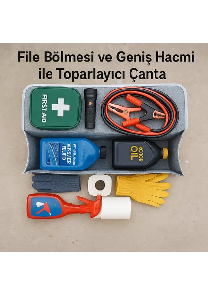 Araba Bagaj Çantası Çok Bölmeli, Bagaj Düzenleyici Organizer, Oto Aksesuarları, Keçe Organizer ,şık ve Tek Model fırsatları
