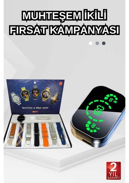 Dokunmatik Akıllı Saat Yeni Nesil Kulaklık Kampanyası Bluetooth Bağlantılı Anc Özelliği