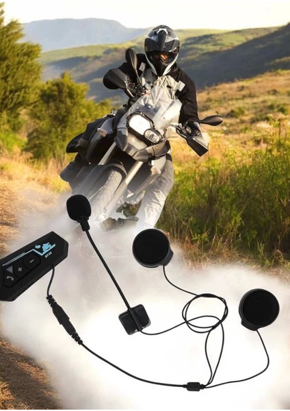 Kask Kulaklığı Motosiklet Intercom Interkom Dinleme Konuşma Özellikli Su Geçirmez