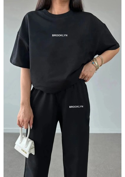 Broklyn Basklı T-Shirt/eşofman Unısex Takım