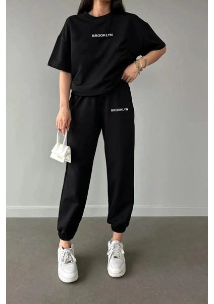 Broklyn Basklı T-Shirt/eşofman Unısex Takım