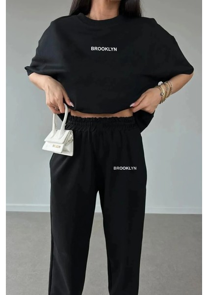 Broklyn Basklı T-Shirt/eşofman Unısex Takım