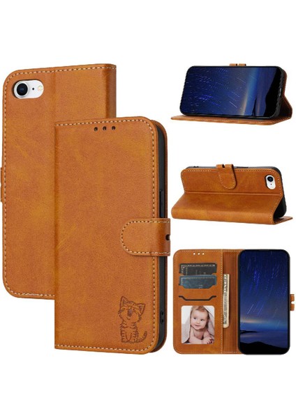 IPhone 16E Kart Tutucu Için Cüzdan Durumda Tüm Yuvarlak Koruma Manyetik (Yurt Dışından)