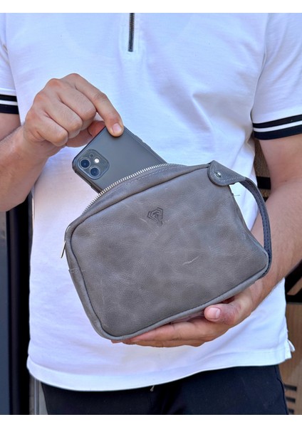 Hakiki Deri Erkek El Çantası | El Taşımalı, Fermuarlı, Kart ve Telefon Için Uygun fırsatları