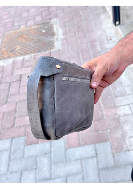 Hakiki Deri Erkek El Çantası | El Taşımalı, Fermuarlı, Kart ve Telefon Için Uygun