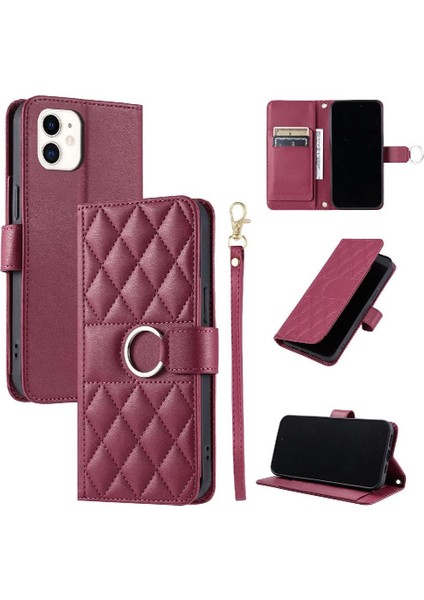 IPhone 12 Mini Koruyucu Pu Deri Kart Yuvaları Tutucu Bilek Için Flip Case (Yurt Dışından) indirimleri