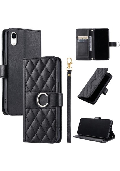 IPhone Xr Bilek Kayışı Kart Yuvaları Tutucu Pu Deri Manyetik Için Flip Case (Yurt Dışından) indirimleri