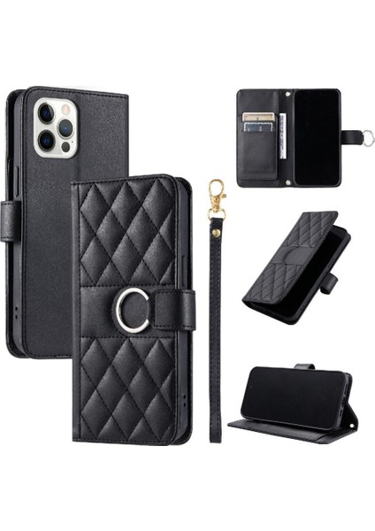 IPhone 12 Pro Max Pu Deri Koruyucu Bilek Kayışı Manyetik Için Flip Case (Yurt Dışından) indirimleri