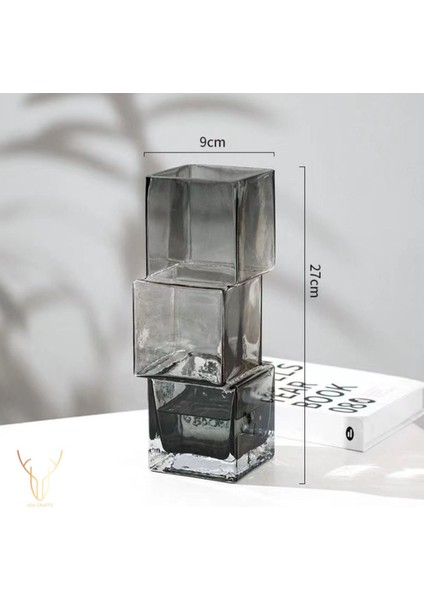 Cubos Gri Cam Vazo - 27 cm modelleri