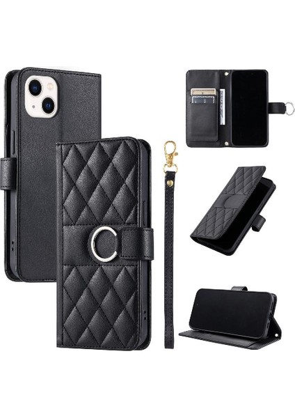 IPhone 15 Koruyucu Manyetik Pu Deri Kart Yuvaları Tutucu Için Flip Case (Yurt Dışından)
