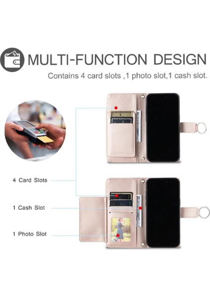 IPhone 13 Pu Deri Bilek Kayışı Kart Yuvaları Tutucu Manyetik Için Flip Case (Yurt Dışından) fırsatları