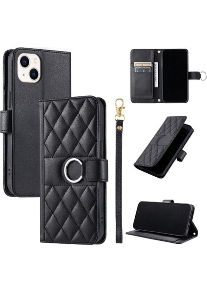 IPhone 13 Pu Deri Bilek Kayışı Kart Yuvaları Tutucu Manyetik Için Flip Case (Yurt Dışından) indirimleri