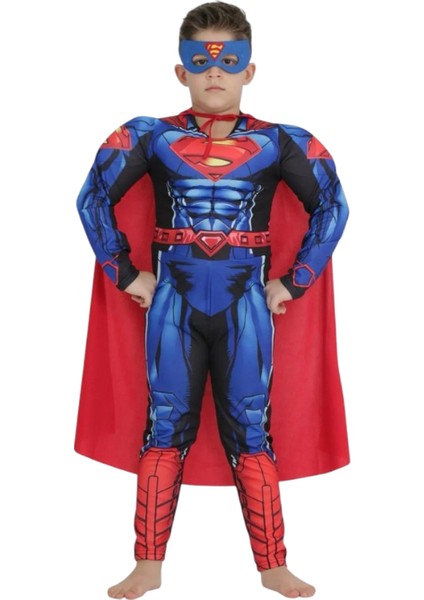 Süperman Kaslı Çocuk Kostümü
