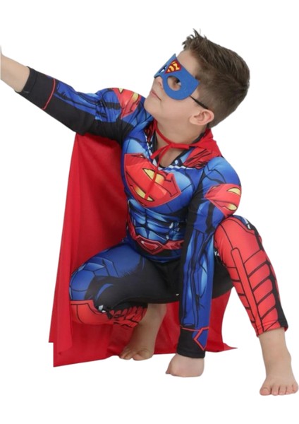Süperman Kaslı Çocuk Kostümü modelleri