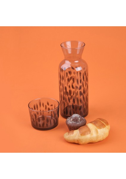 Calista Bardaklı Sürahi Seti - Siyah - 700 ml