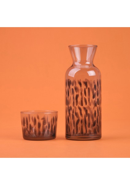 Calista Bardaklı Sürahi Seti - Siyah - 700 ml