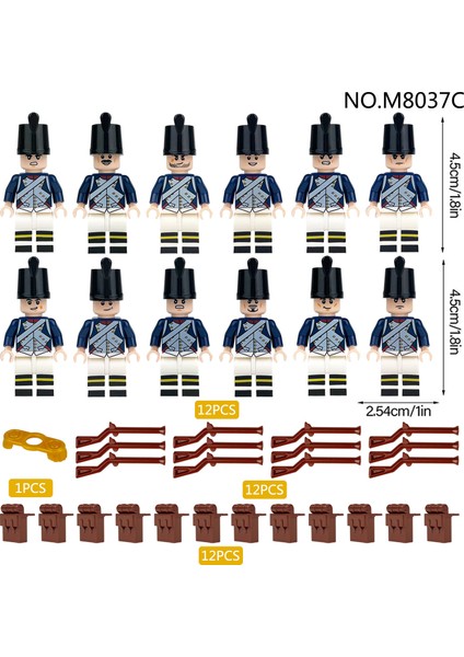 M8037C Kraliyet Donanması Yapı Taşları Minifigür Oyuncak 12 Parça (Yurt Dışından)