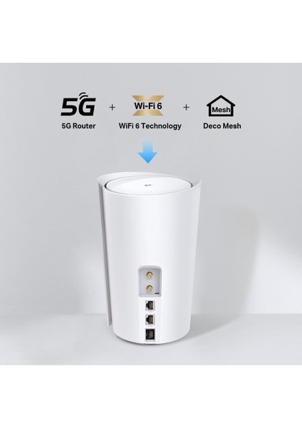 Deco X50-5G Lte Wlan Yönlendirici, 5g Yönlendirici Sım Kartı, 2,5 Gbit/sn Bağlantı Noktası + 2 x Gigabit Bağlantı Noktası, Wi-Fi 6 AX3000, Harici Anten ve Deco Mesh , Sadece Uygulama fiyatları