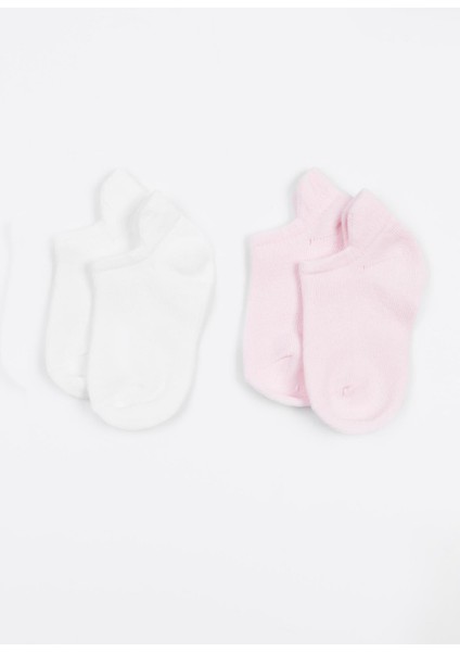 Organik Basic 2'li Patik Çorap Pembe Ekru fiyatları
